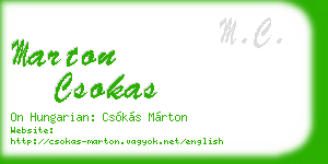 marton csokas business card